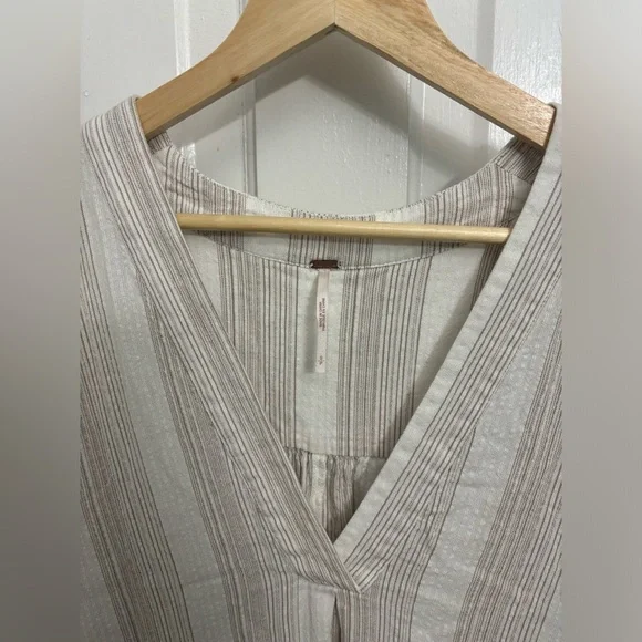 Free People Yumi Long Sleeve V-Neck Dress Midi Dress Size Small - Picture 6 of 11